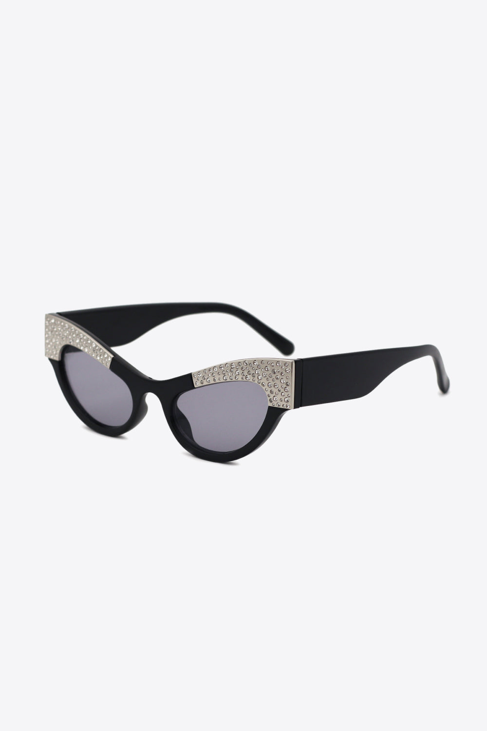 UV400 Rhinestone Trim Cat-Eye Sunglasses-Teresa&#39;s Fashionista LLC