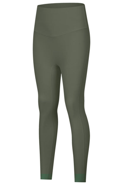 Seamless High-Rise Wide Waistband Yoga Leggings-Teresa&#39;s Fashionista LLC