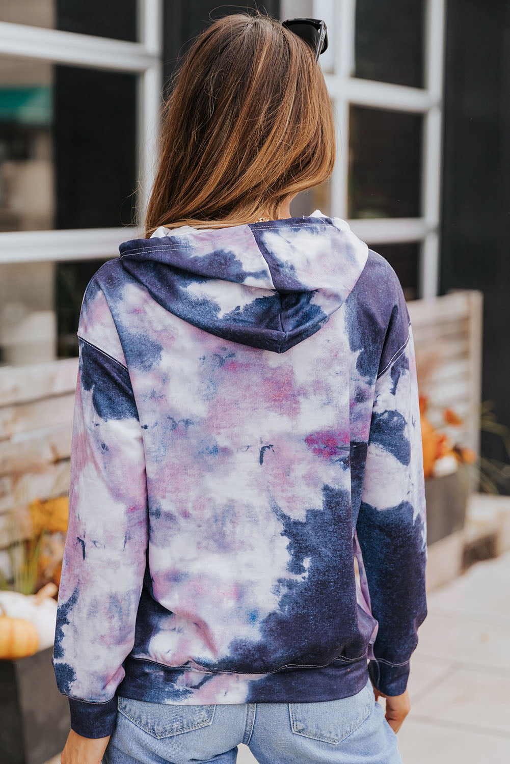 Tie-Dye Dropped Shoulder Hoodie-Teresa&#39;s Fashionista LLC