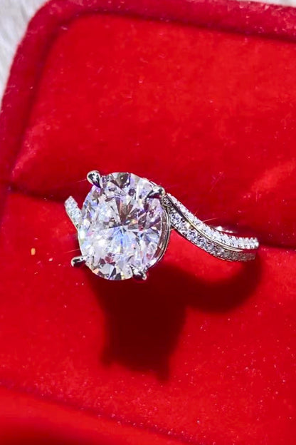 3 Carat Moissanite Side Stone Ring-Teresa&#39;s Fashionista LLC