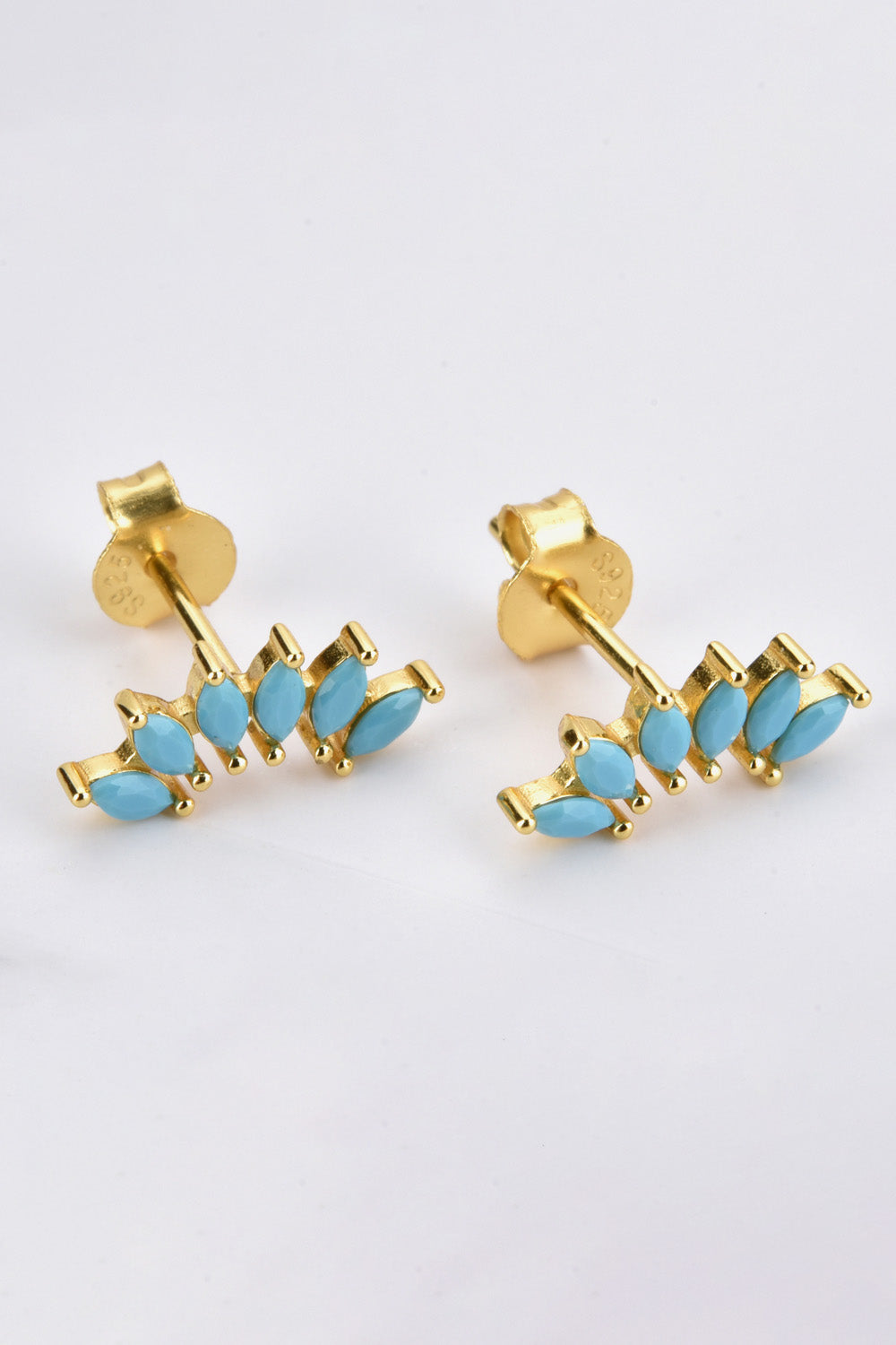 Zircon 925 Sterling Silver Stud Earrings-Teresa&#39;s Fashionista LLC