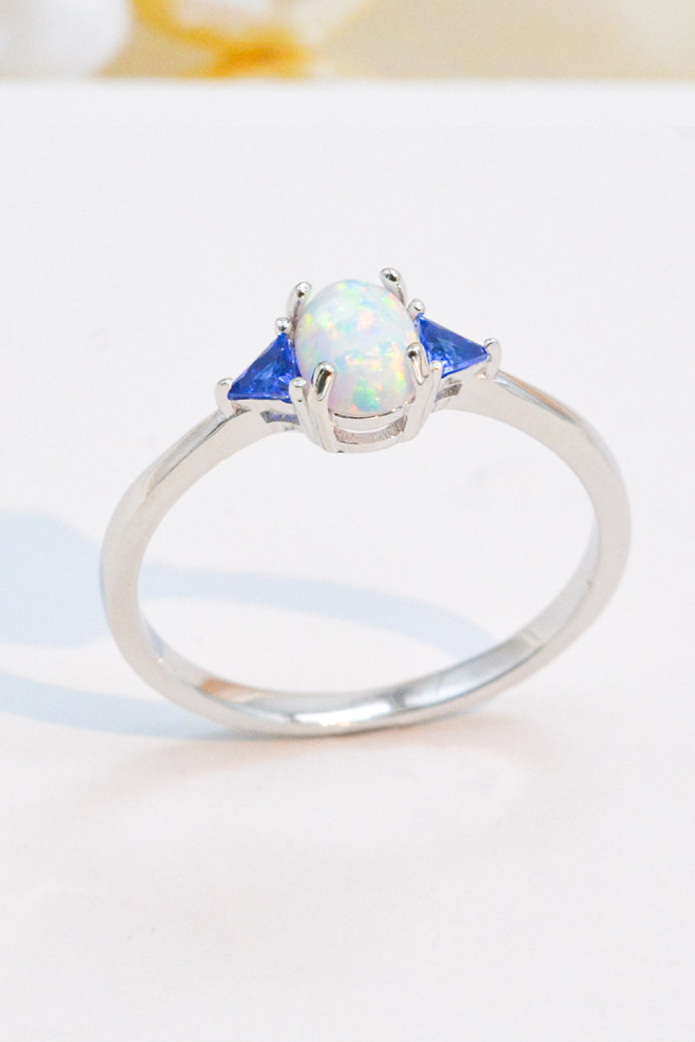 Contrast 925 Sterling Silver Opal Ring-Teresa&#39;s Fashionista LLC