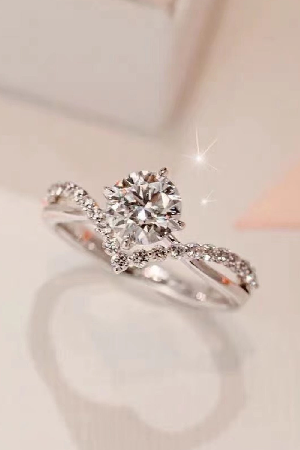 Bold Beauty 1 Carat Moissanite Heart-Shaped Ring-Teresa&#39;s Fashionista LLC