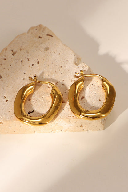 Oval Hoop Earrings-Teresa&#39;s Fashionista LLC