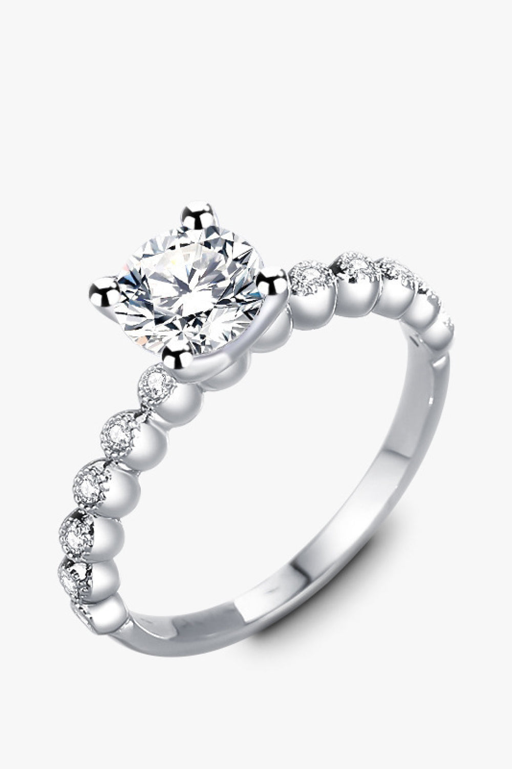 Classic 4-Prong Moissanite Ring-Teresa&#39;s Fashionista LLC