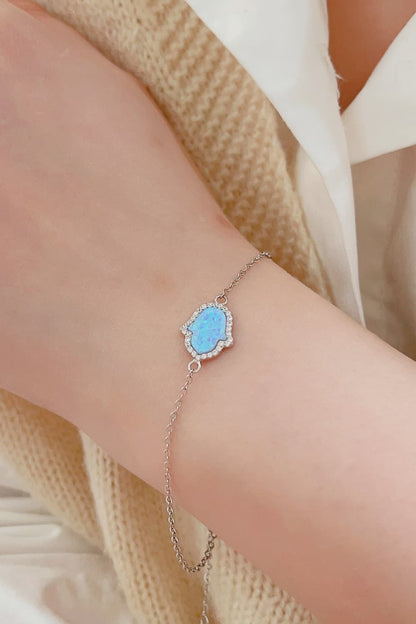 Opal 925 Sterling Silver Bracelet-Teresa&#39;s Fashionista LLC