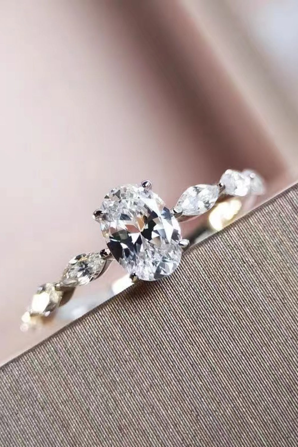 1 Carat Moissanite Oval Ring-Teresa&#39;s Fashionista LLC