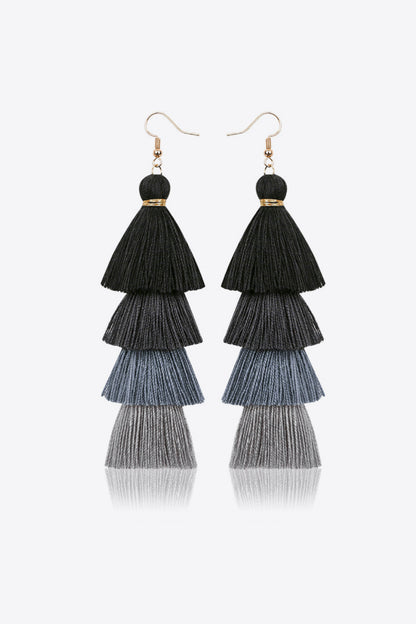 Layered Tassel Earrings-Teresa&#39;s Fashionista LLC