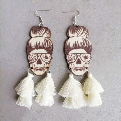 Spider Grandma Tassel Detail Dangle Earrings-Teresa&#39;s Fashionista LLC