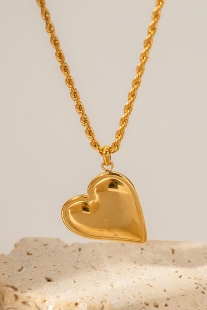 Heart Pendant Copper Necklace-Teresa&#39;s Fashionista LLC