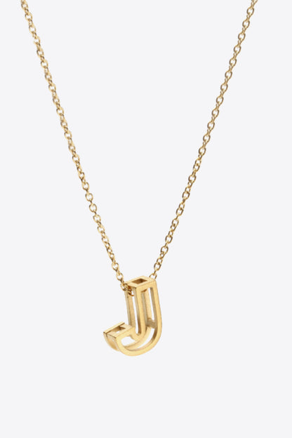 A to J Letter Pendant Nekclace-Teresa&#39;s Fashionista LLC