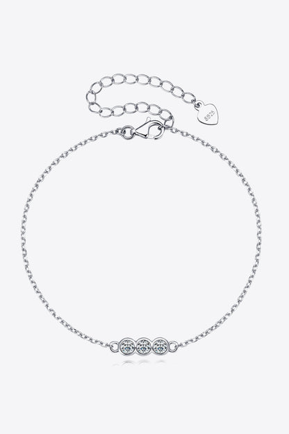 Moissanite 925 Sterling Silver Bracelet-Teresa&#39;s Fashionista LLC