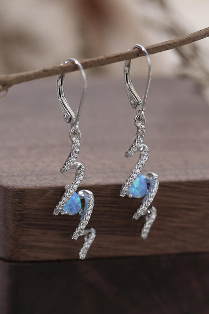 Twisted Opal Drop Earrings-Teresa&#39;s Fashionista LLC