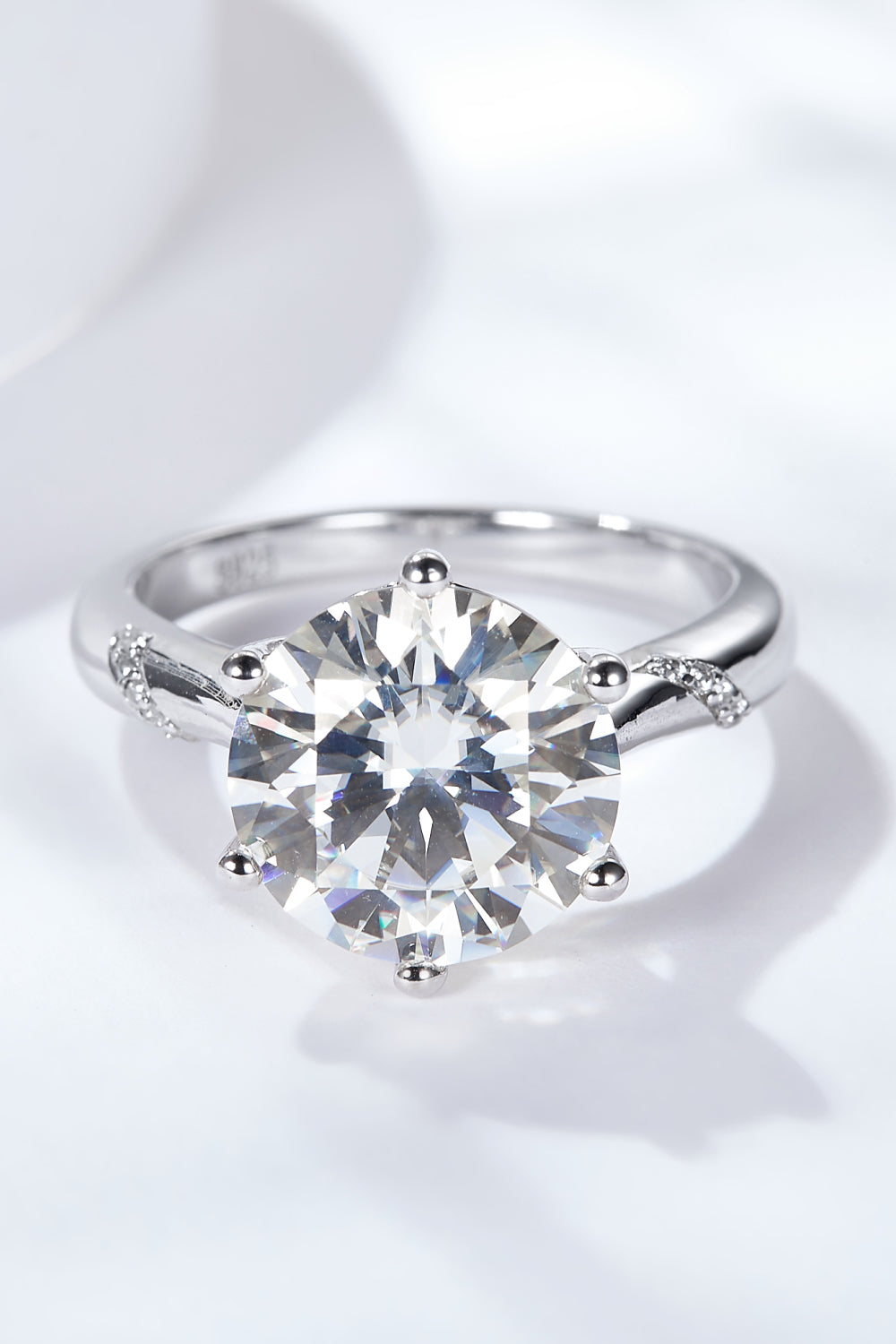 5 Carat Moissanite Solitaire Ring-Teresa&#39;s Fashionista LLC