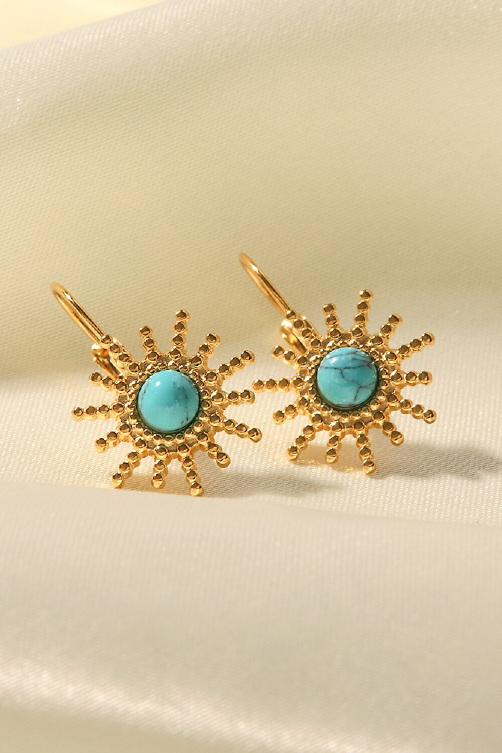 18K Gold Plated Sun-Shaped Earrings-Teresa&#39;s Fashionista LLC