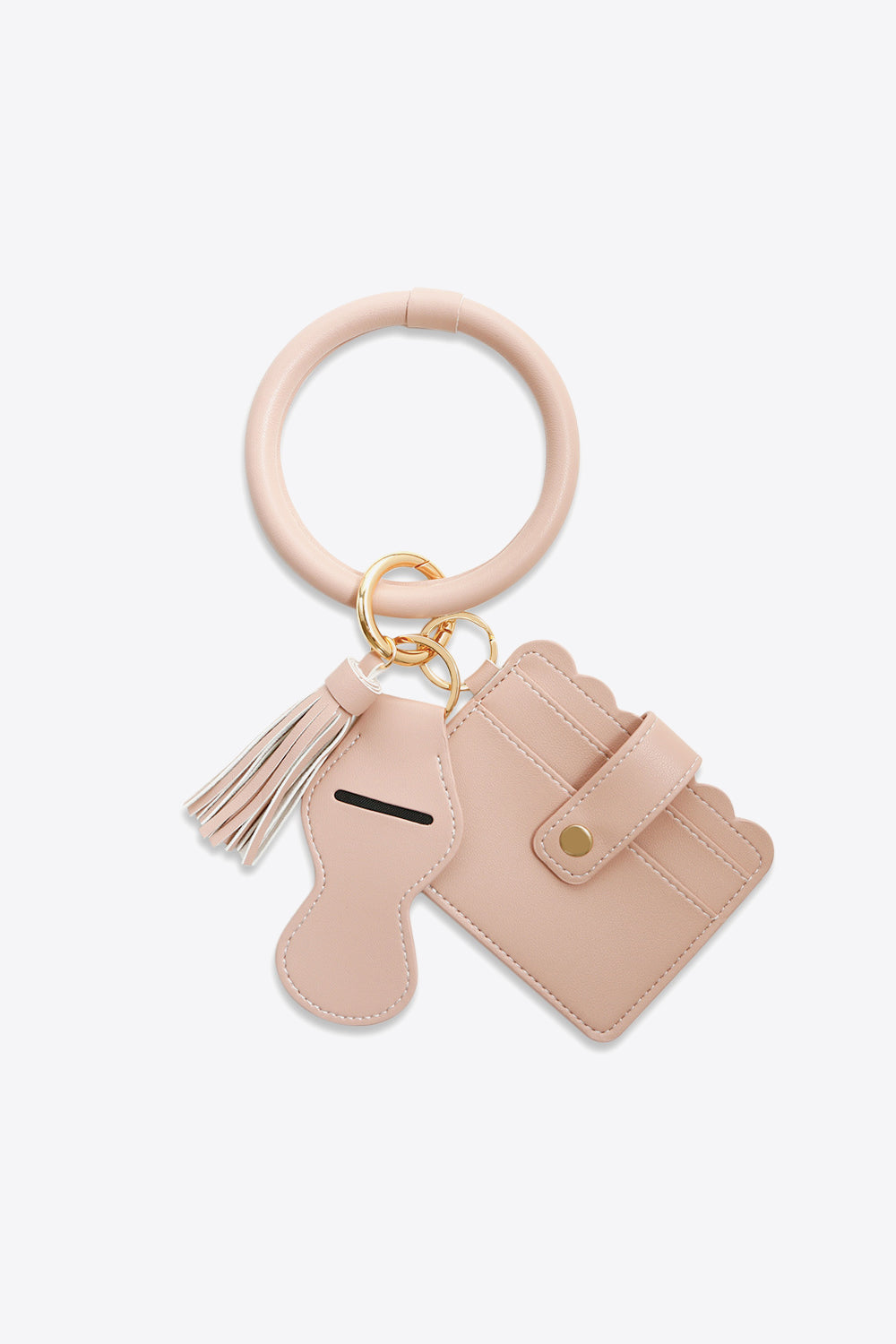 PU Wristlet Keychain with Card Holder-Teresa&#39;s Fashionista LLC