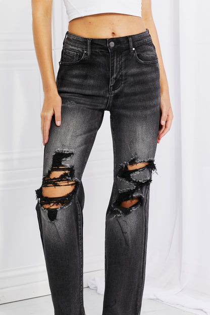 RISEN Full Size Lois Distressed Loose Fit Jeans-Teresa&#39;s Fashionista LLC