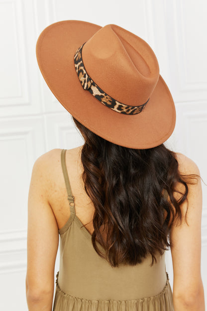 Fame In The Wild Leopard Detail Fedora Hat-Teresa&#39;s Fashionista LLC