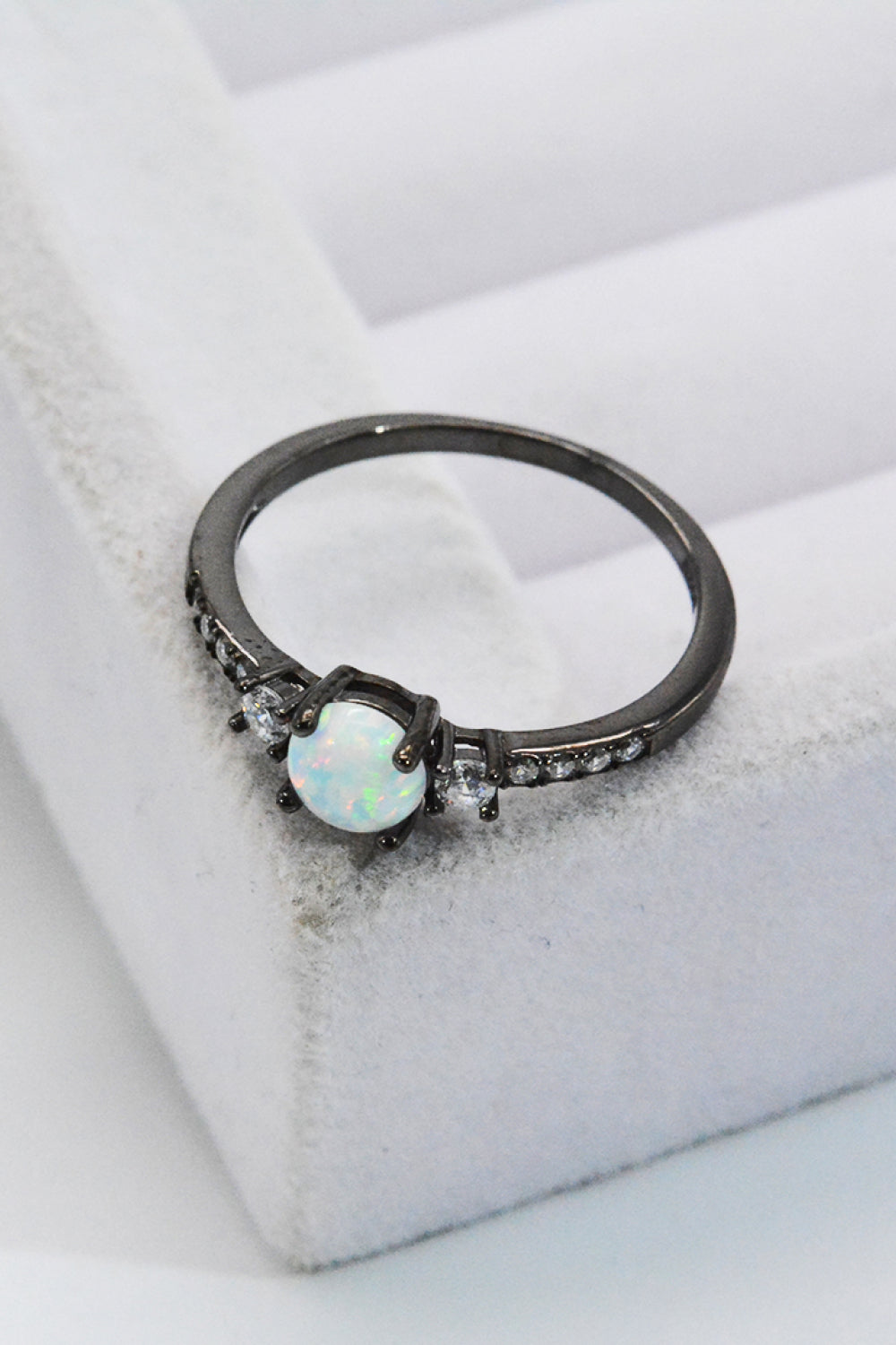 925 Sterling Silver Round Opal Ring-Teresa&#39;s Fashionista LLC