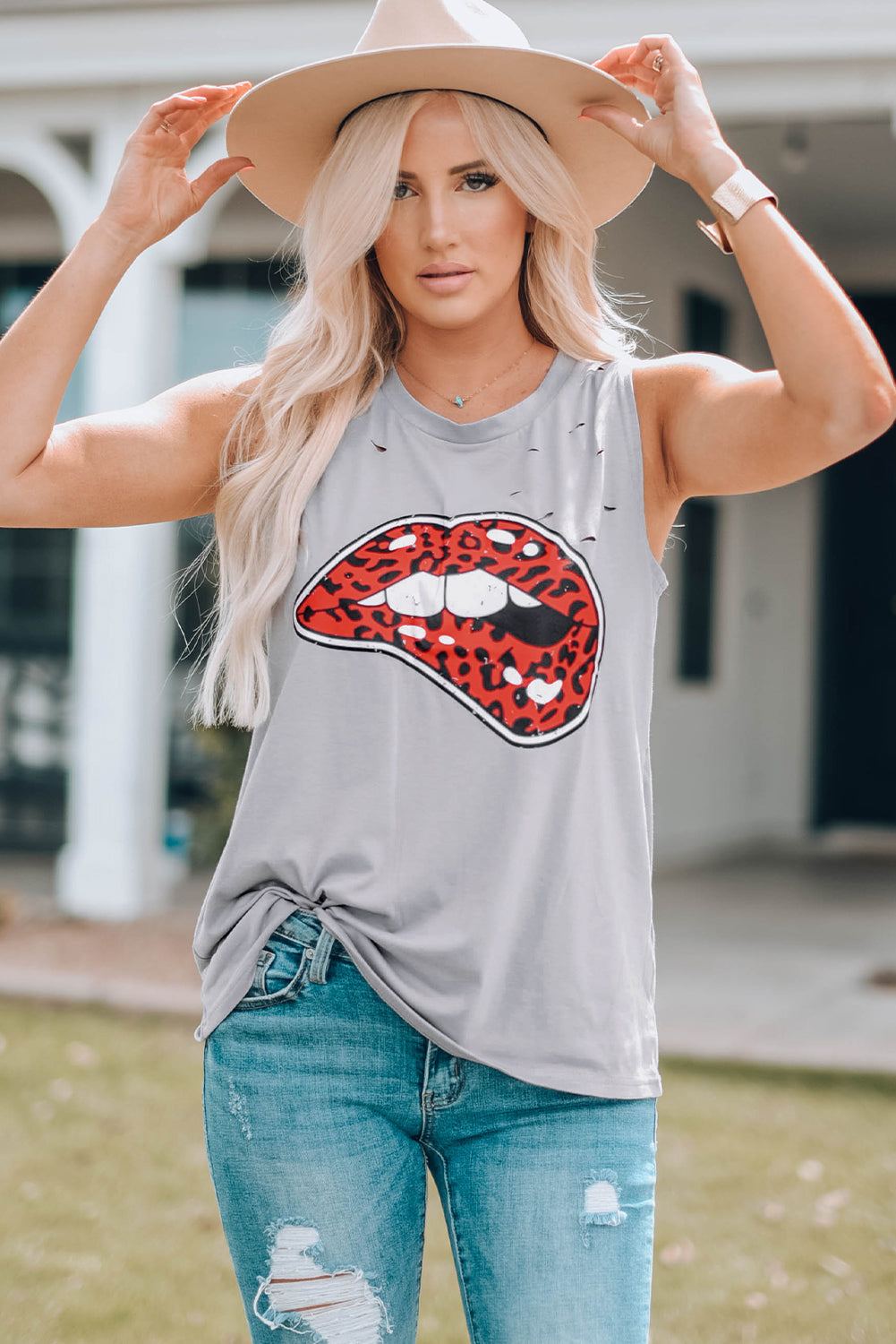 Lips Don't Lie Tank-Teresa&#39;s Fashionista LLC