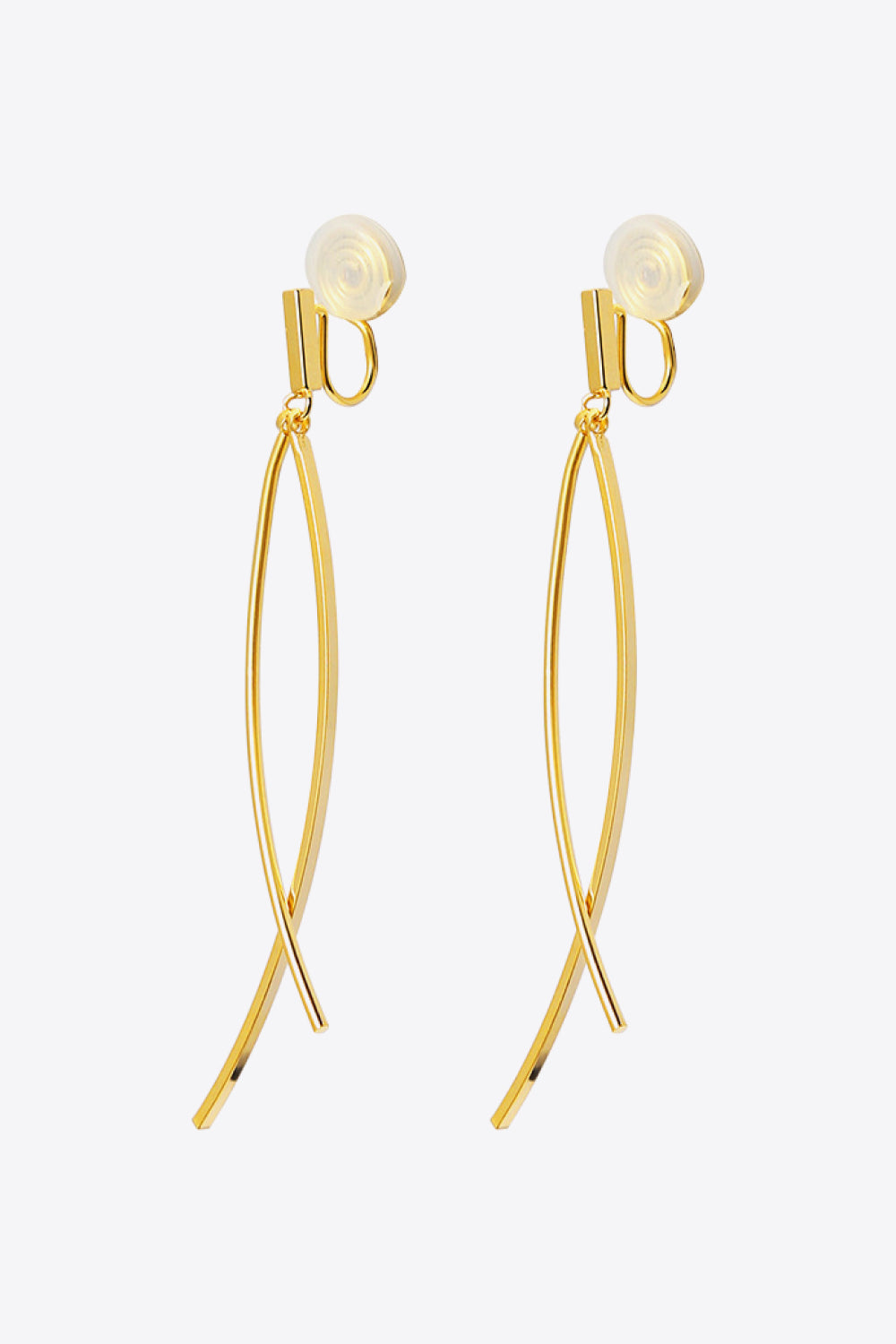 18K Gold Plated Clip-On Earrings-Teresa&#39;s Fashionista LLC