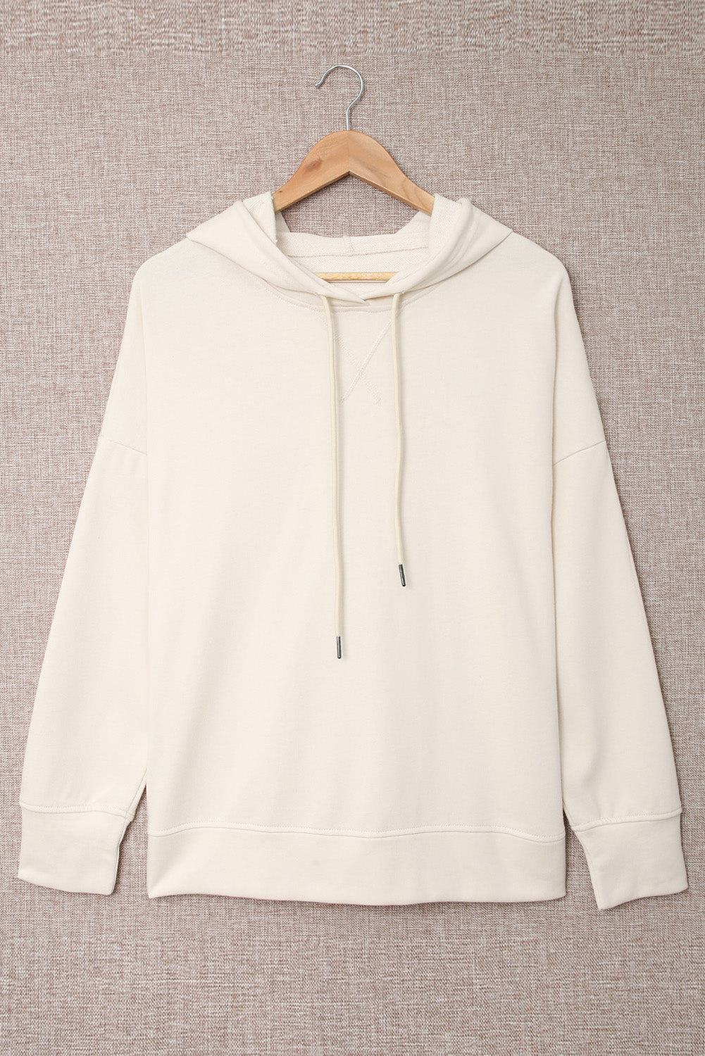 Drop Shoulder Hoodie with Slit-Teresa&#39;s Fashionista LLC