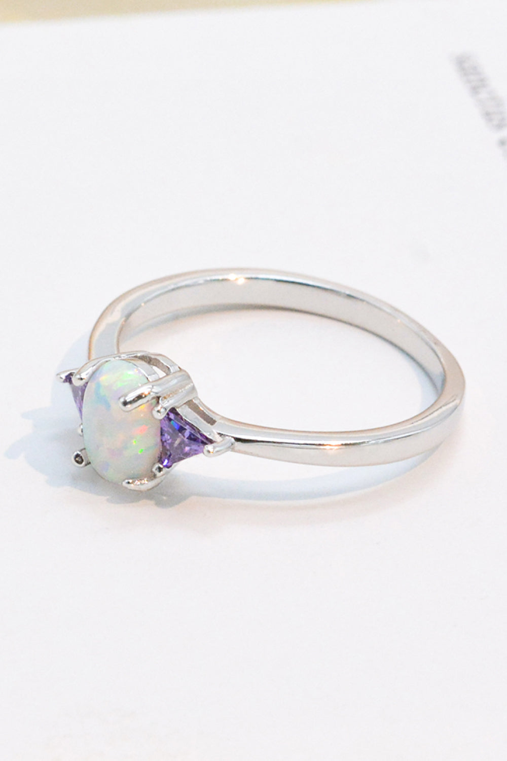 Contrast 925 Sterling Silver Opal Ring-Teresa&#39;s Fashionista LLC