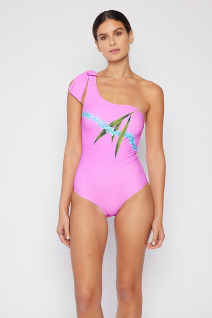 Marina West Swim Vacay Mode One Shoulder Swimsuit in Carnation Pink-Teresa&#39;s Fashionista LLC