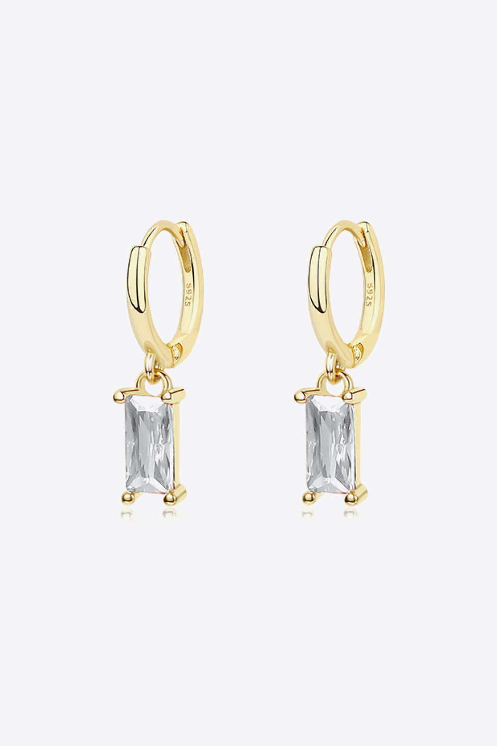 Retro 925 Sterling Silver Cubic Zirconia Drop Earrings-Teresa&#39;s Fashionista LLC