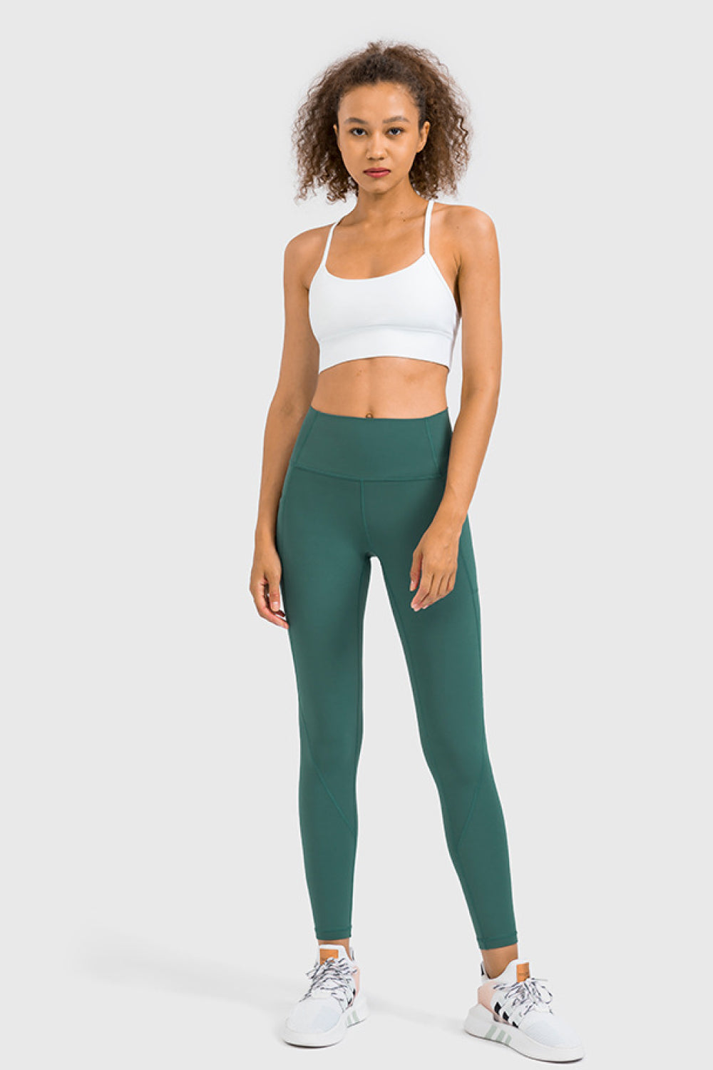 High Rise Yoga Leggings with Side Pocket-Teresa&#39;s Fashionista LLC