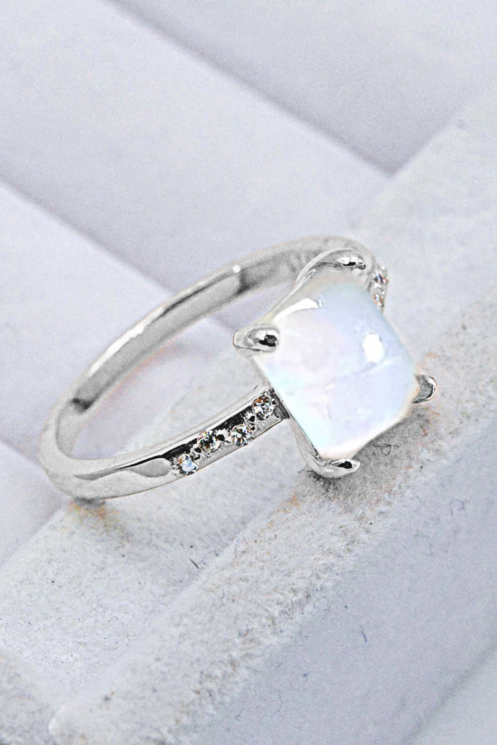 Square Moonstone Ring-Teresa&#39;s Fashionista LLC