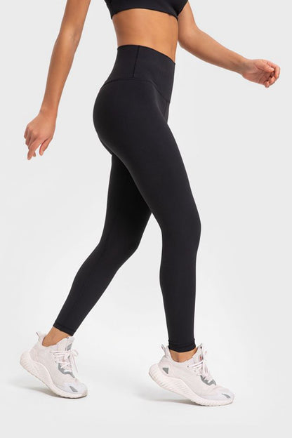 Highly Stretchy Wide Waistband Yoga Leggings-Teresa&#39;s Fashionista LLC