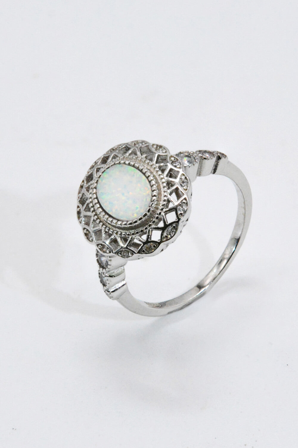 Feeling The Love 925 Sterling Silver Opal Ring-Teresa&#39;s Fashionista LLC