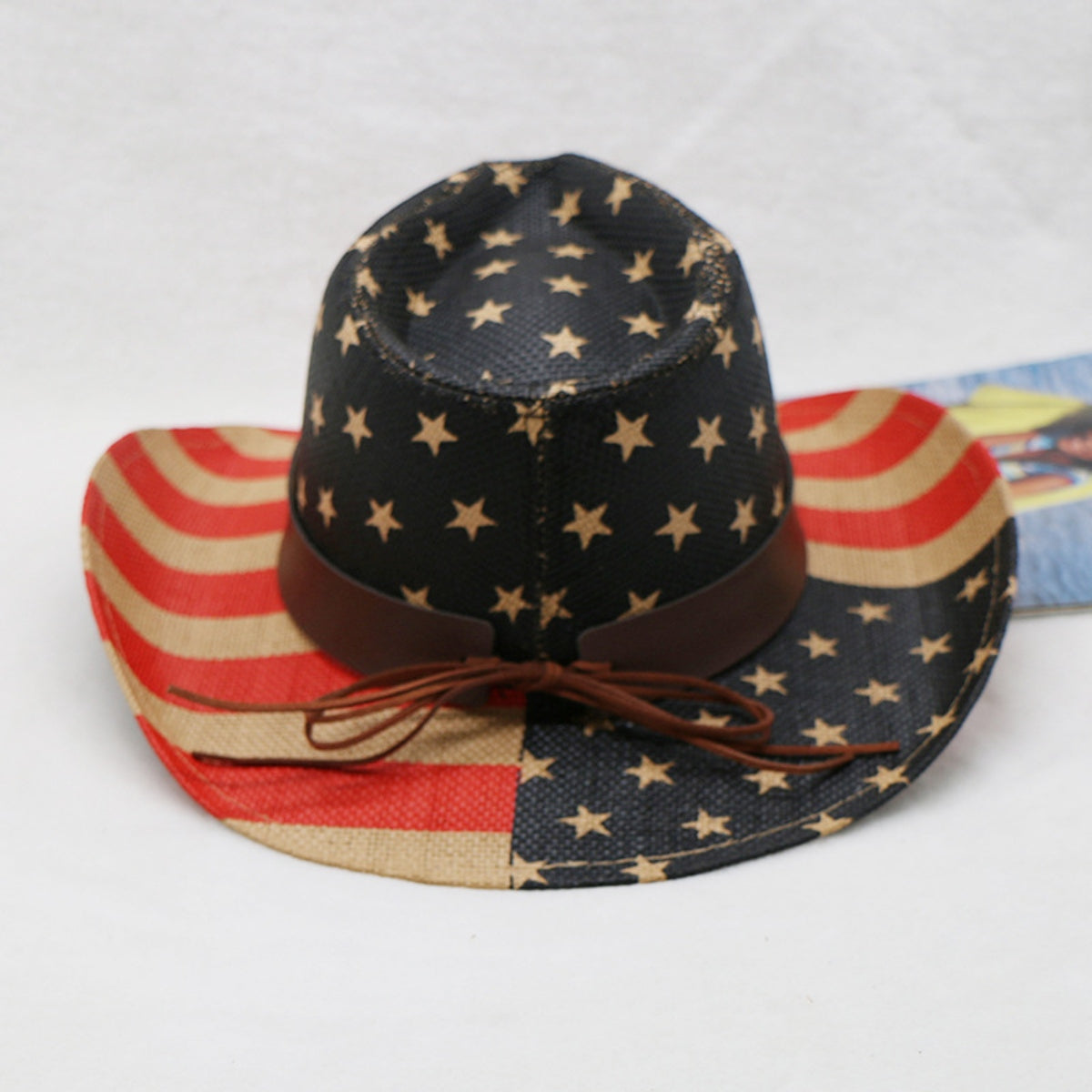 US Flag Print Paper Cloth Hat-Teresa&#39;s Fashionista LLC