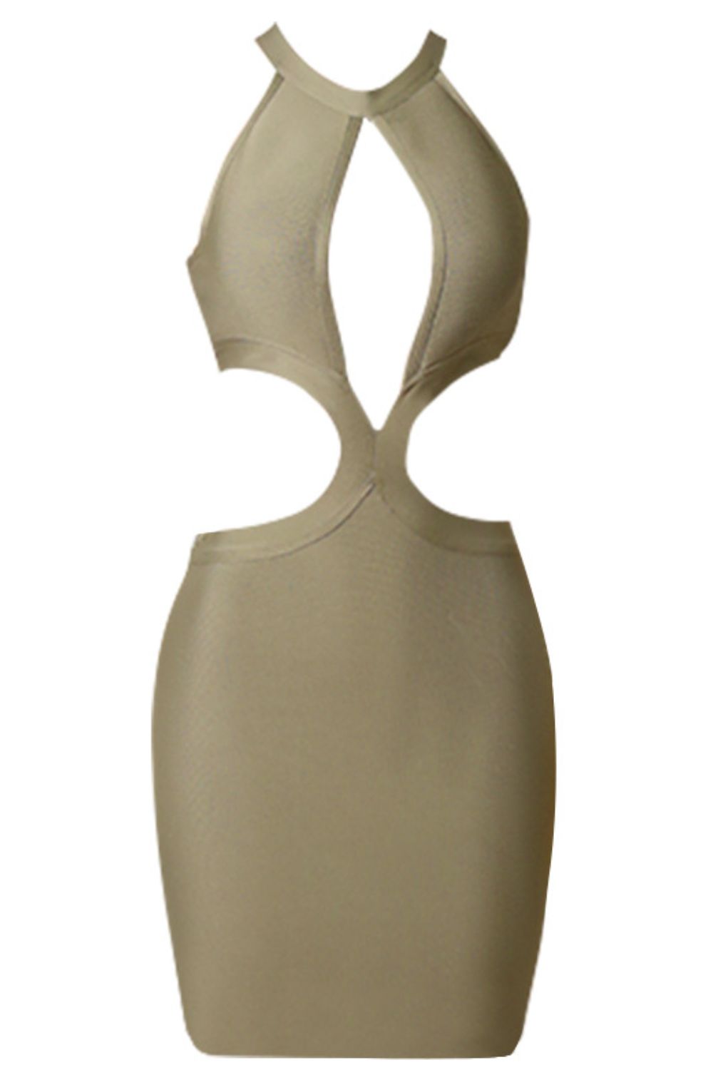 Cutout Grecian Neck Sleeveless Dress-Teresa&#39;s Fashionista LLC