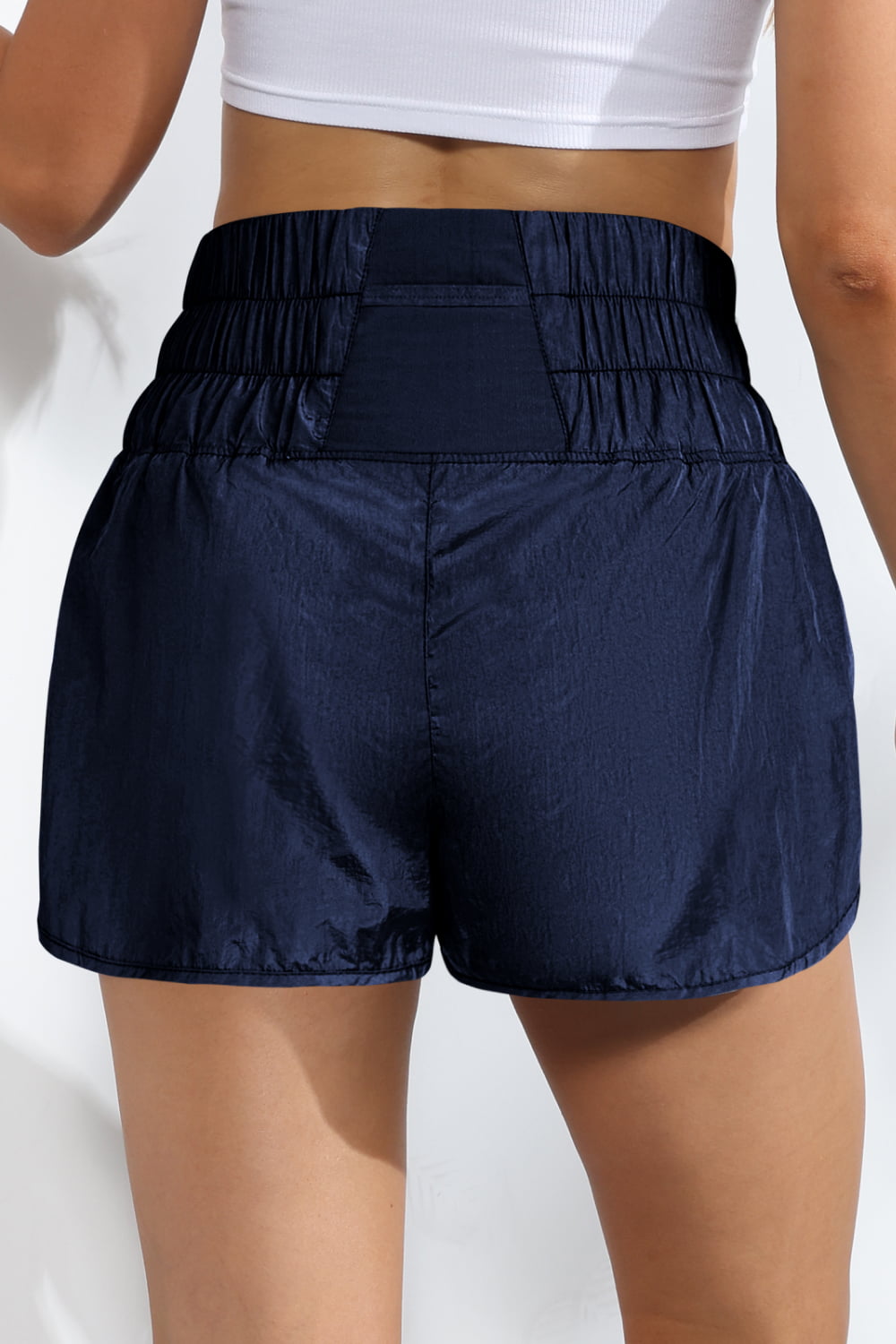 Breathable Smocked Sports Shorts-Teresa&#39;s Fashionista LLC