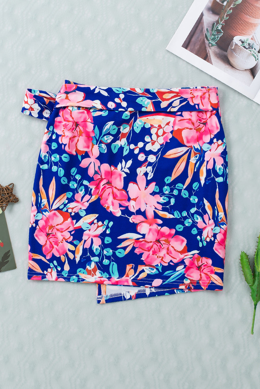 Floral Tied Mini Skirt-Teresa&#39;s Fashionista LLC