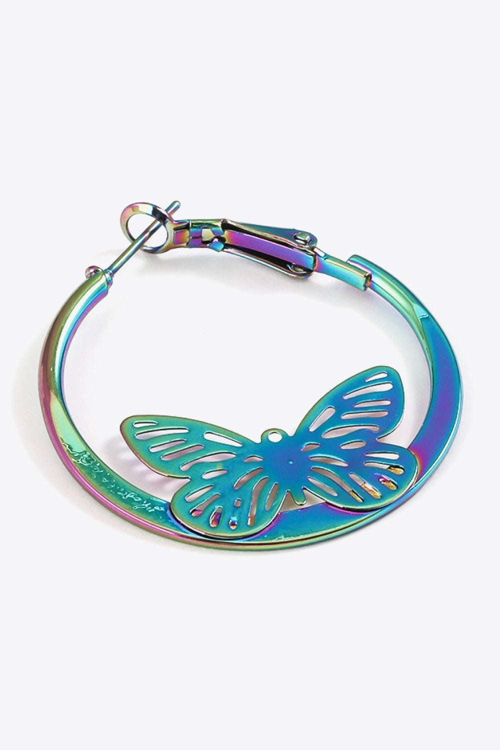 Multicolored Butterfly Huggie Earrings-Teresa&#39;s Fashionista LLC