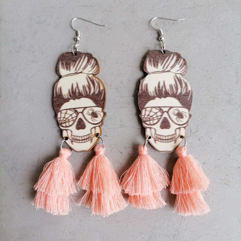 Spider Grandma Tassel Detail Dangle Earrings-Teresa&#39;s Fashionista LLC