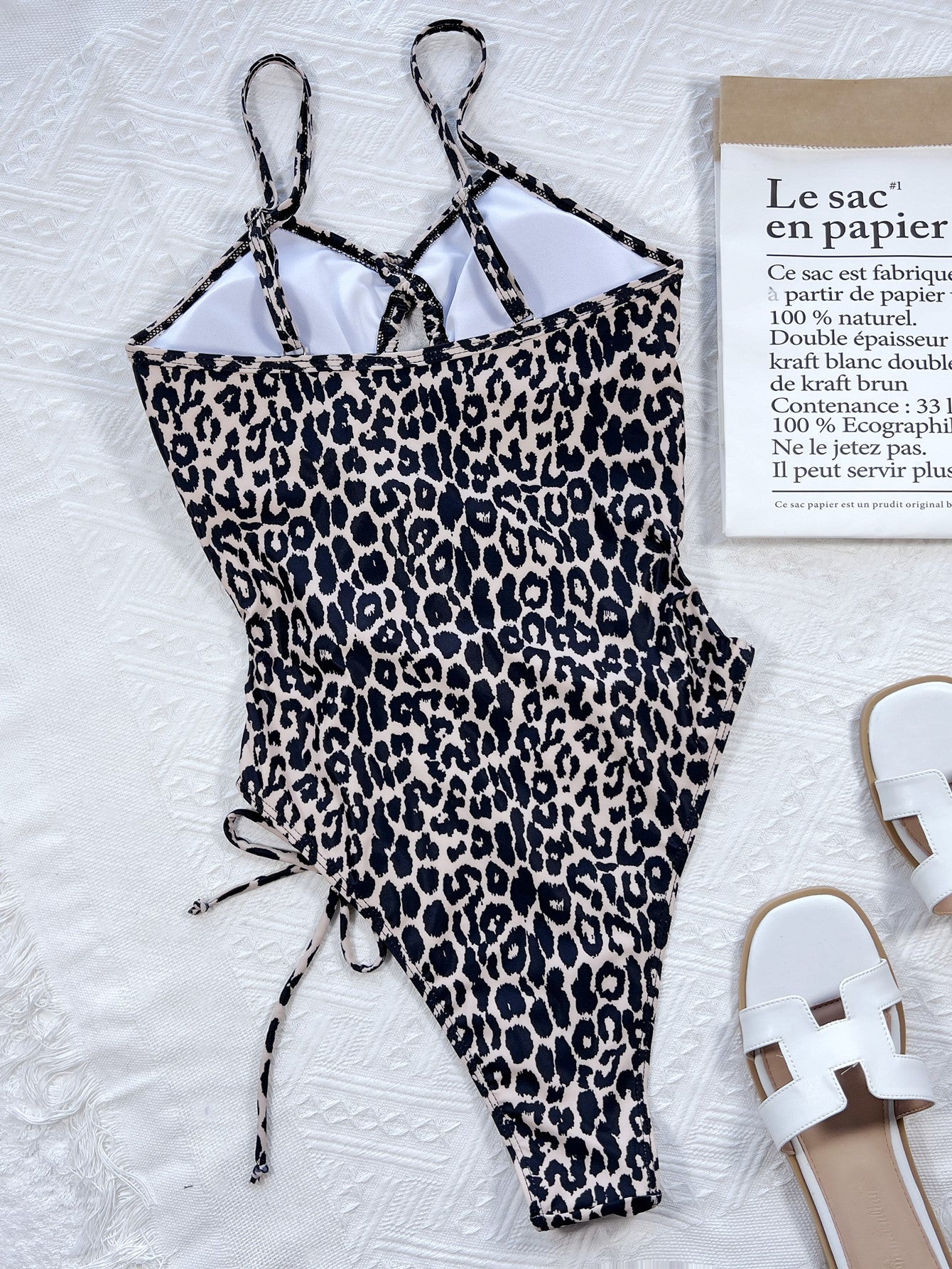 Leopard Cutout Tied One-Piece Swimsuit-Teresa&#39;s Fashionista LLC