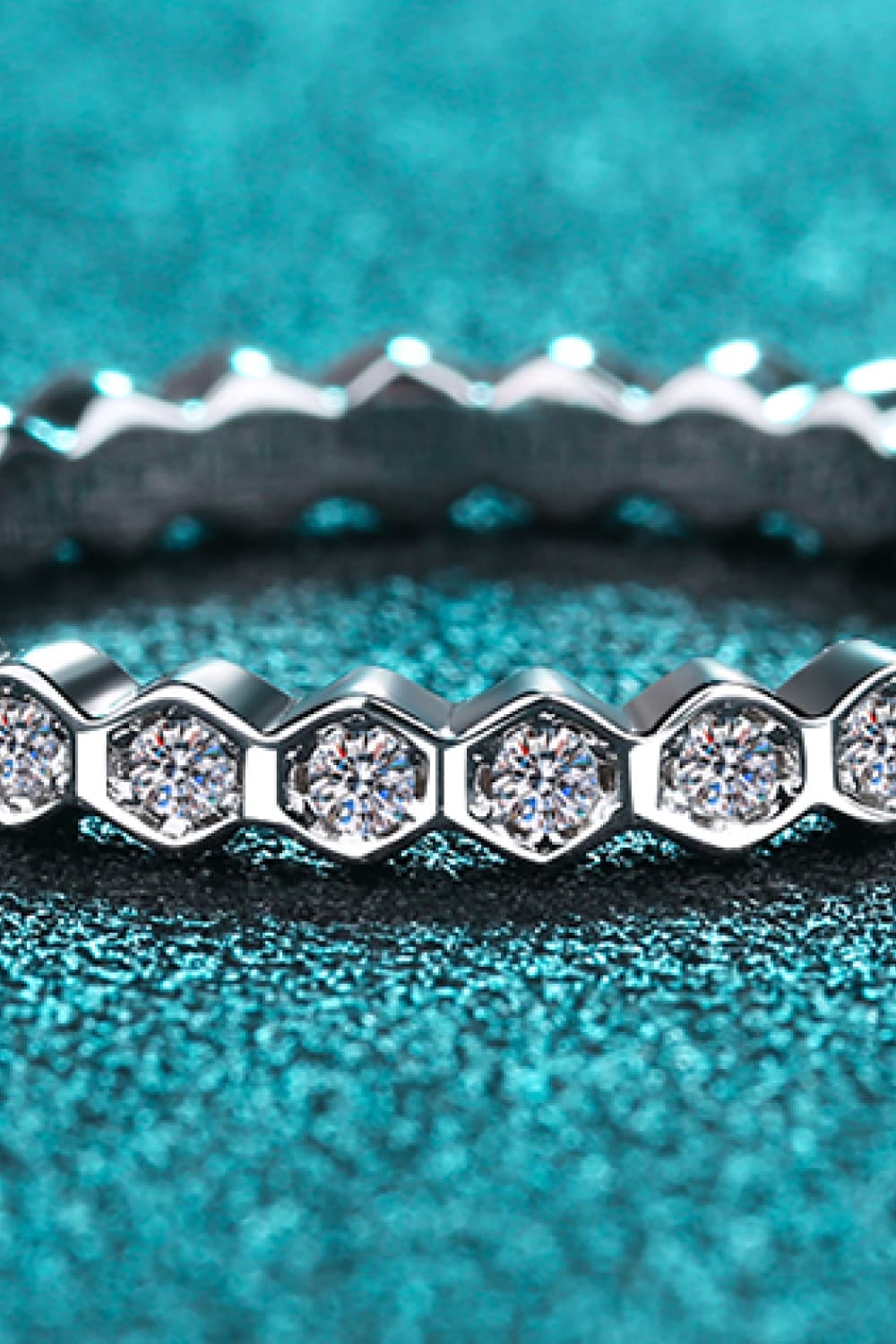 Moissanite 925 Sterling Silver Eternity Ring-Teresa&#39;s Fashionista LLC