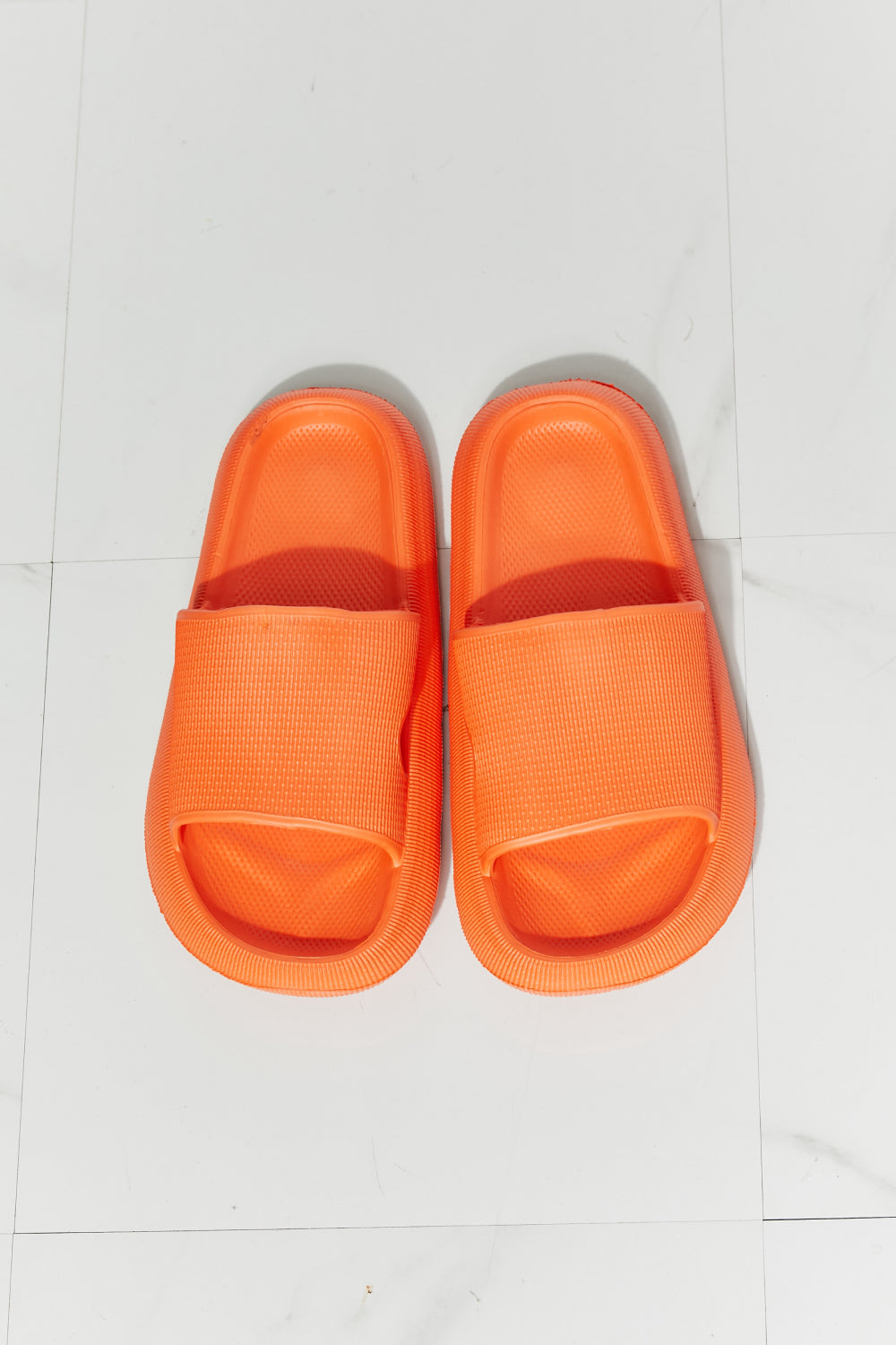 MMShoes Arms Around Me Open Toe Slide in Orange-Teresa&#39;s Fashionista LLC