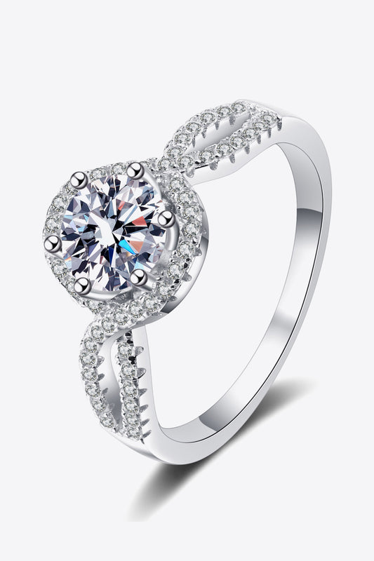 Feel The Joy 925 Sterling Silver Moissanite Ring-Teresa&#39;s Fashionista LLC