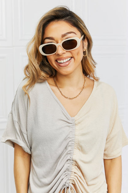 Oval Full Rim Sunglasses-Teresa&#39;s Fashionista LLC