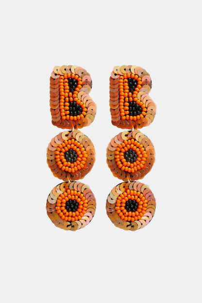 BOO Beaded Dangle Earrings-Teresa&#39;s Fashionista LLC