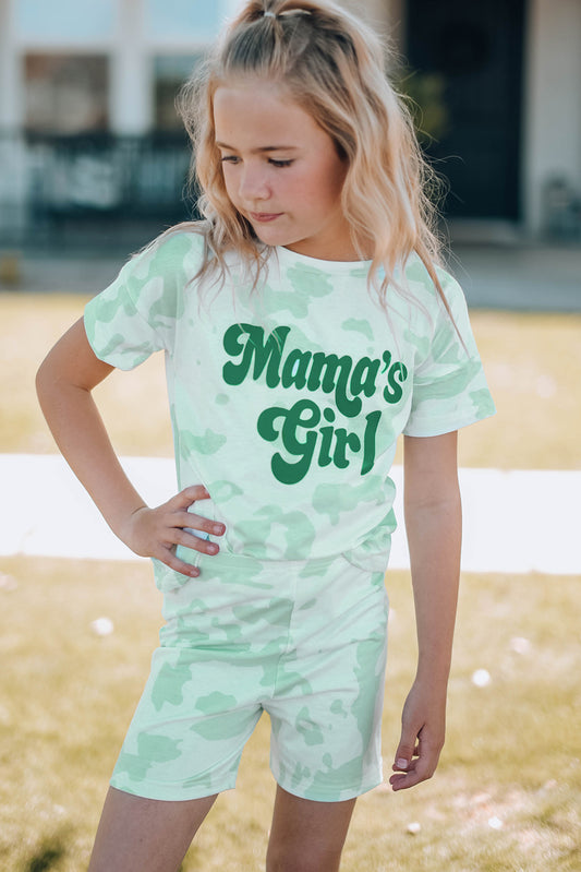 Girls Printed Letter Graphic Lounge Set-Teresa&#39;s Fashionista LLC