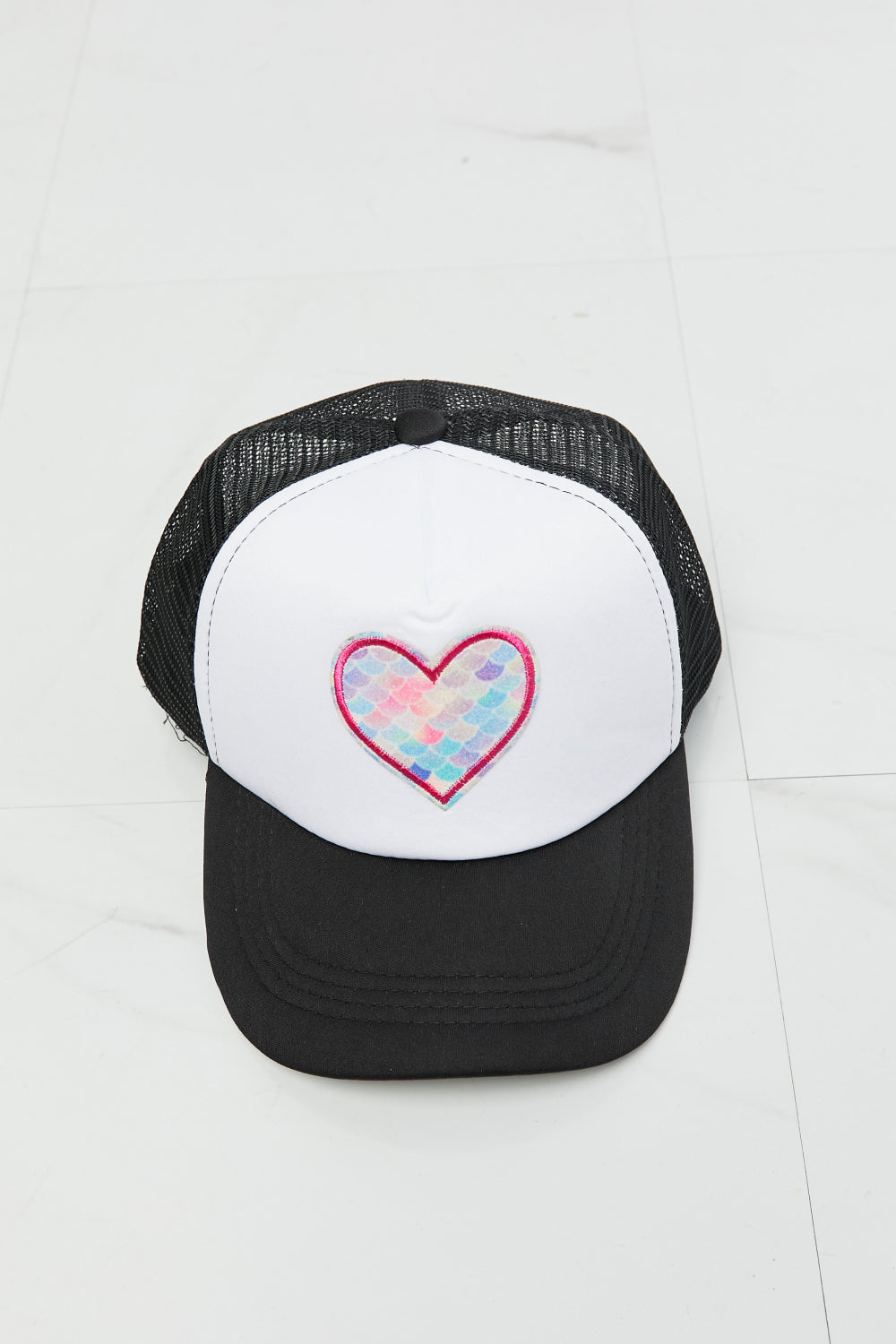 Fame Falling For You Trucker Hat in Black-Teresa&#39;s Fashionista LLC