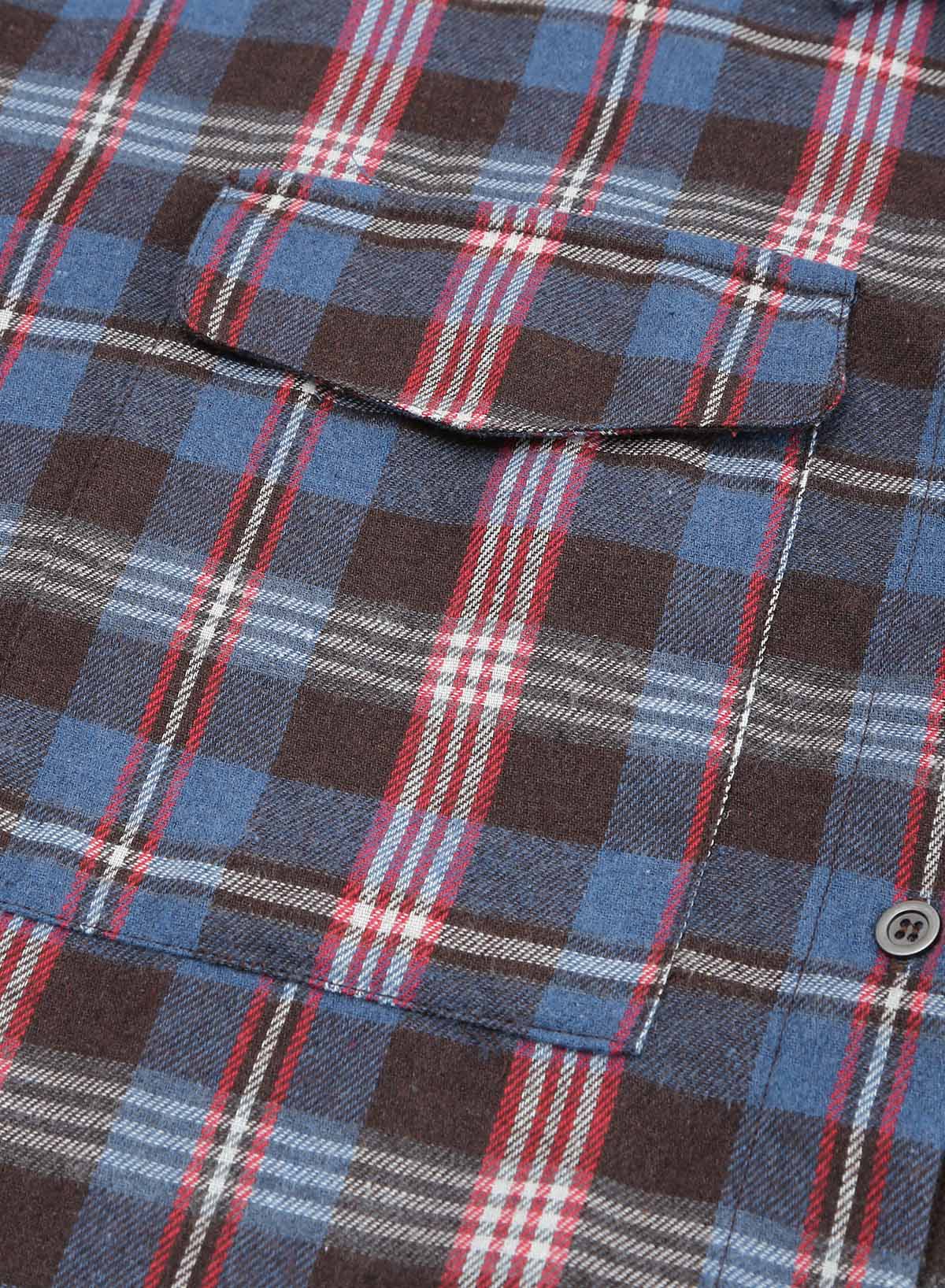 Plaid Slit High-Low Shirt with Pockets-Teresa&#39;s Fashionista LLC