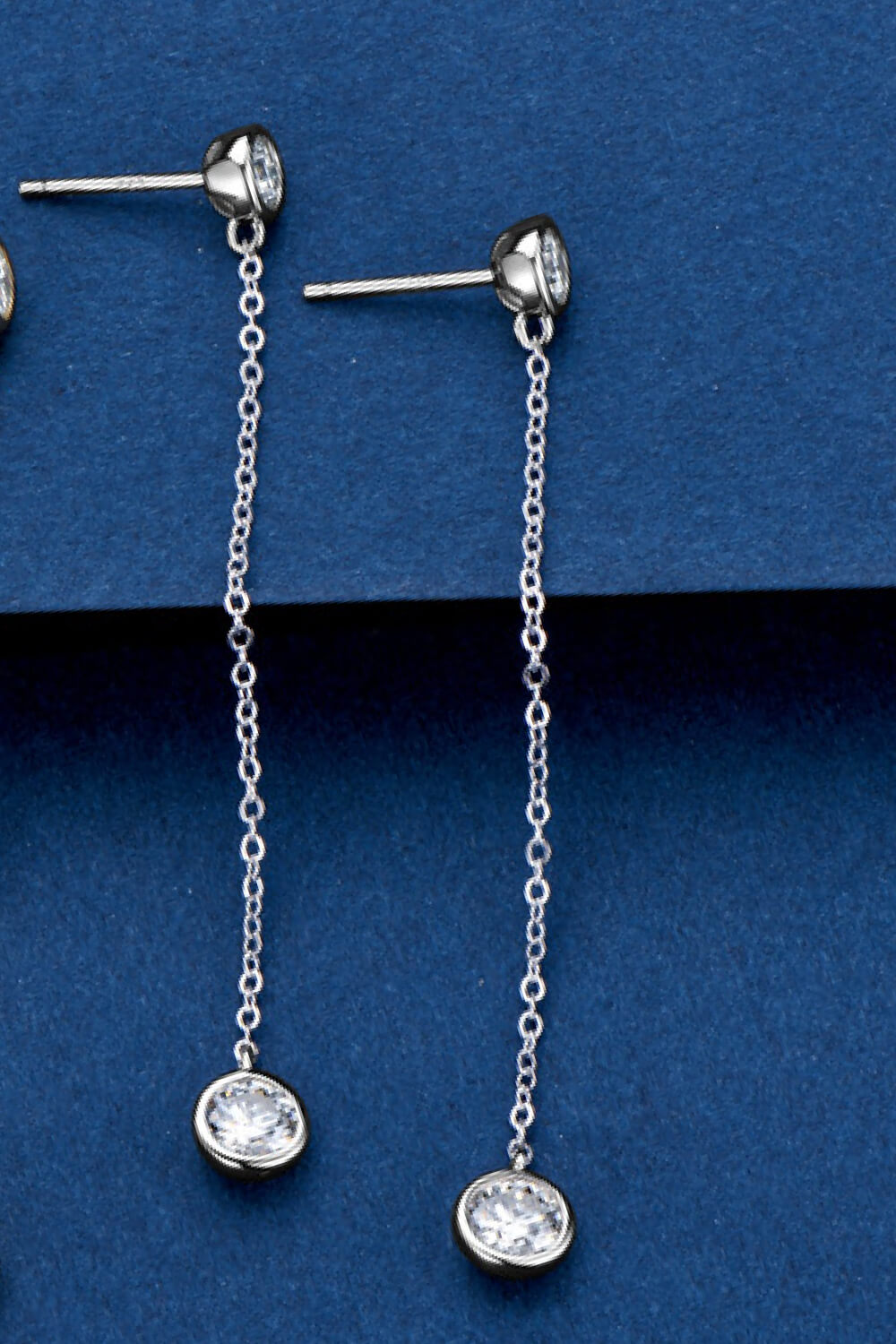 Moissanite Chain Earrings-Teresa&#39;s Fashionista LLC