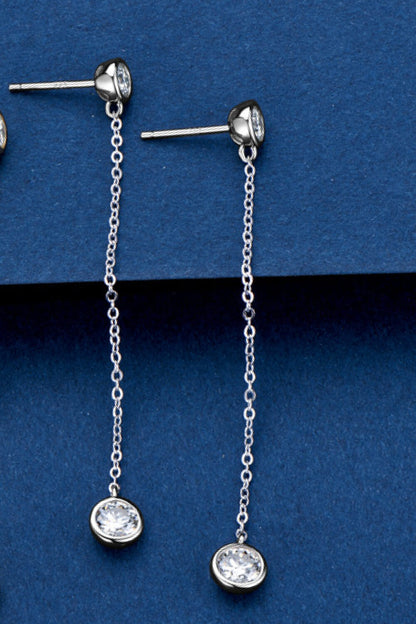 Moissanite Chain Earrings-Teresa&#39;s Fashionista LLC